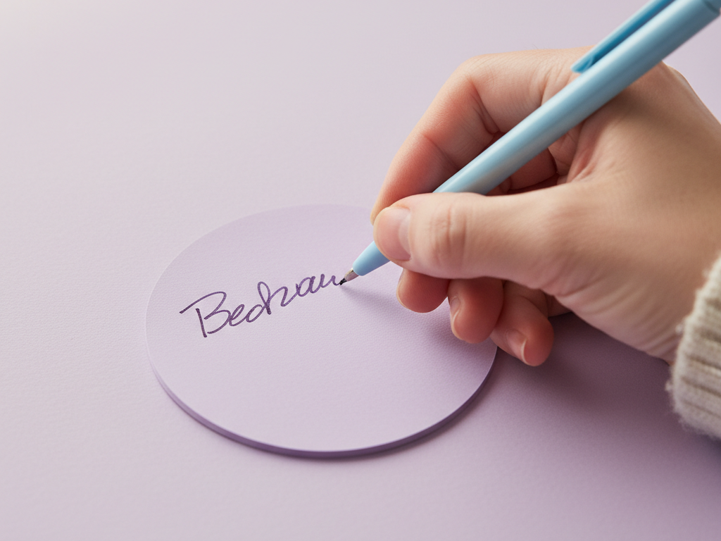 Hand jotting a quick note